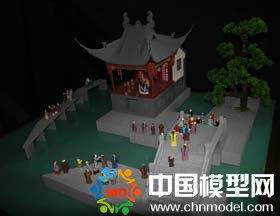 建筑模型，民國(guó)茶館