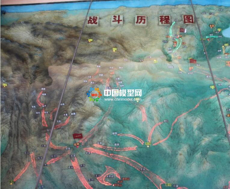 廣田地區(qū)反擊戰(zhàn)經過沙盤模型
