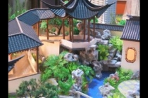 園林古建模型，天壇模型，木制古建模型